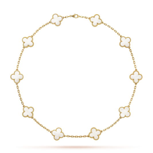 Clover Necklace (10 Designs) Gold | White
