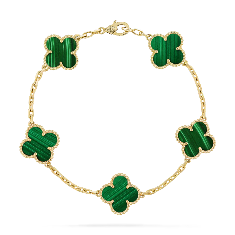 Clover Bracelet Gold | Green