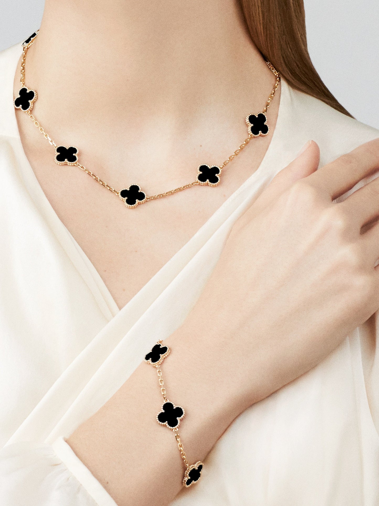 Clover Necklace (10 Designs) Gold | Black