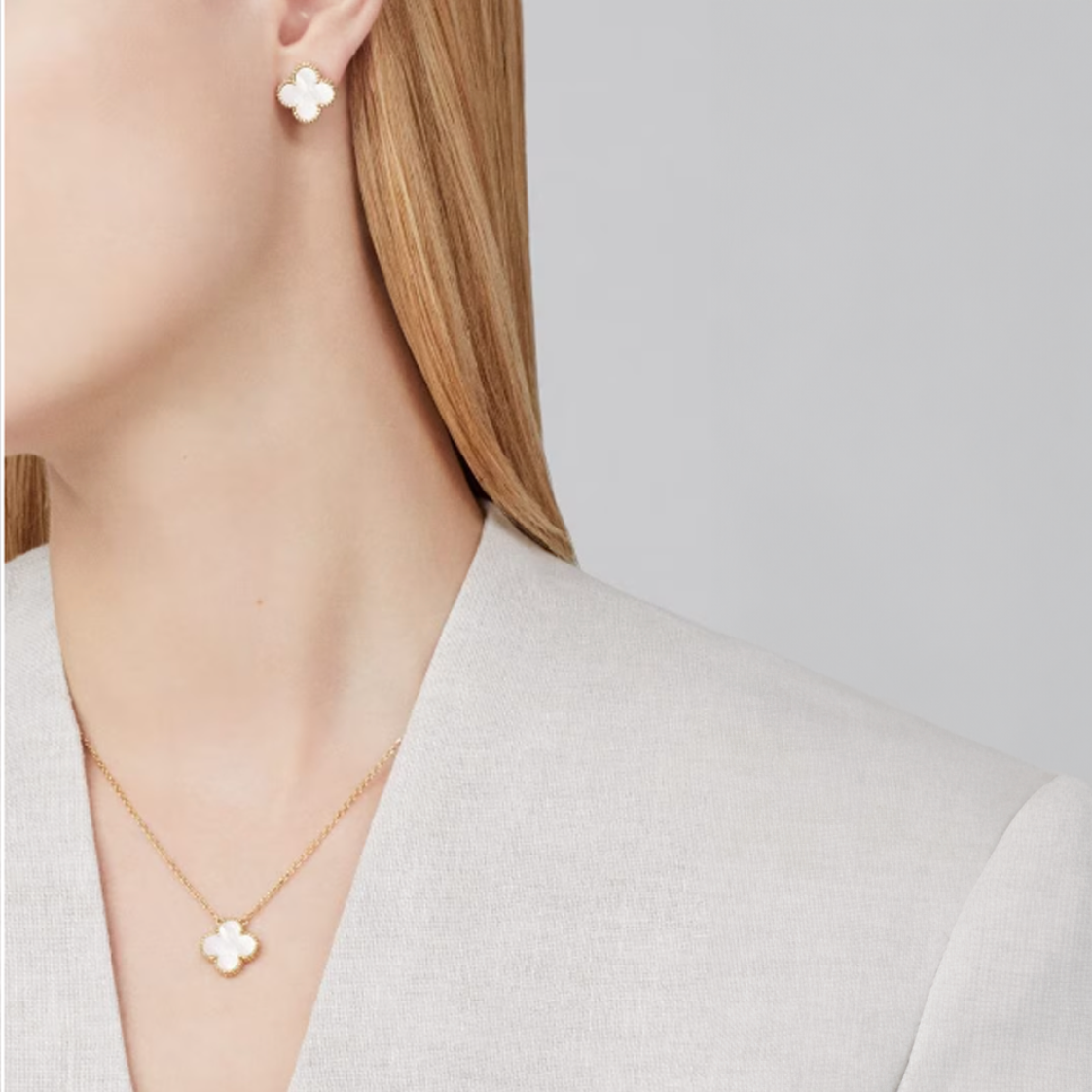 Clover Bloom 3 Set Gold | White