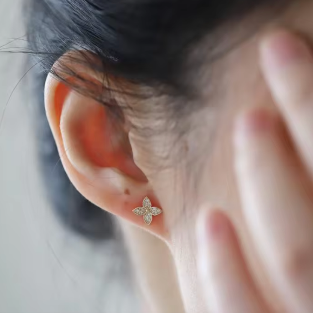 Flower Earrings | Silver or Gold
