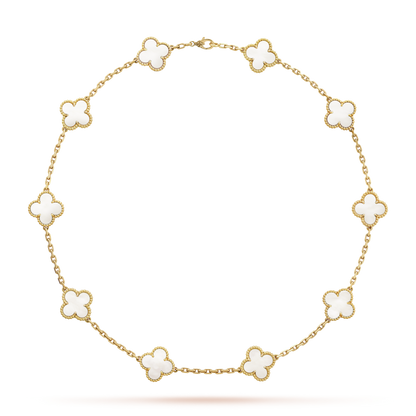 Clover Necklace (10 Designs) Gold | White
