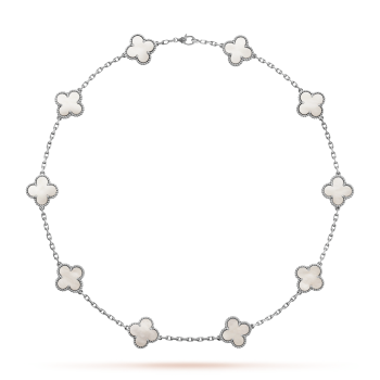 Clover Necklace (10 Designs) Silver | White