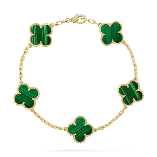 Clover Bracelet Gold | Green