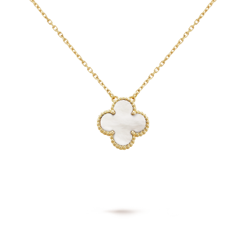 Clover Necklace Gold | White