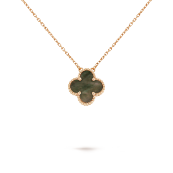 Clover Necklace Gold | Brown