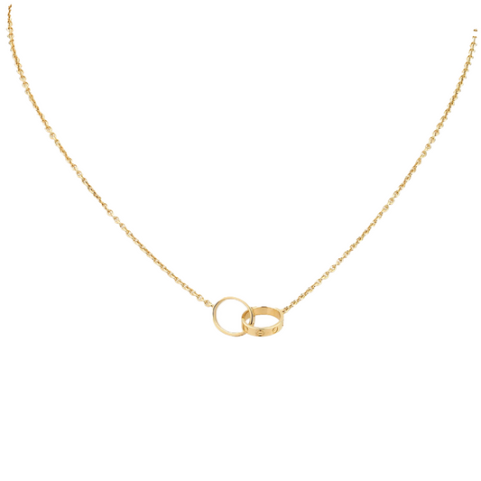 Love Necklace Double Ring | Gold