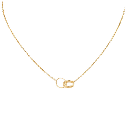 Love Necklace Double Ring | Gold