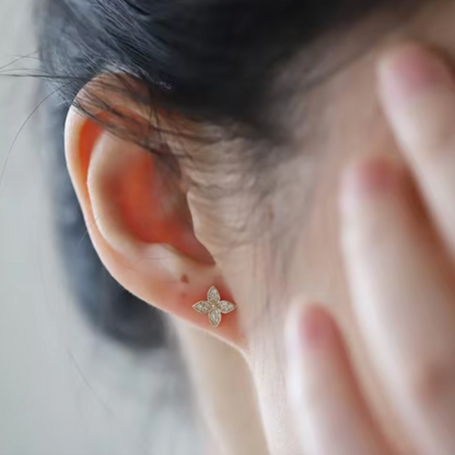 Flower Earrings | Silver or Gold