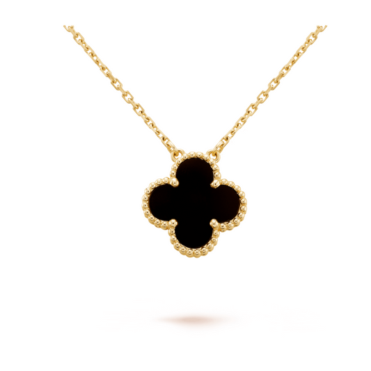 Clover Necklace Gold | Black