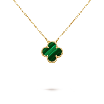 Clover Necklace Gold | Green